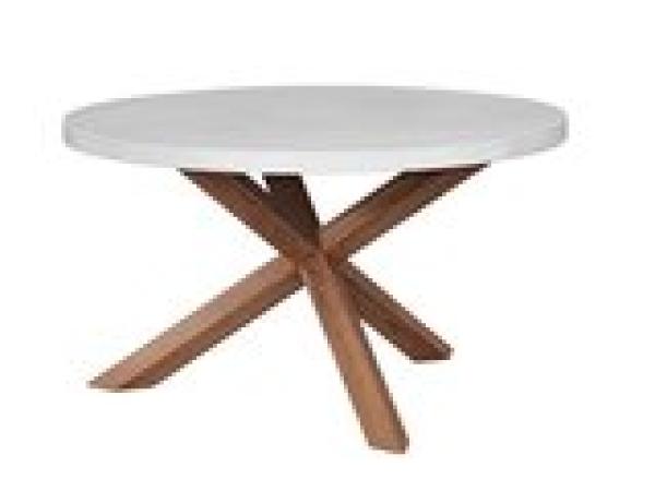 PARKS: Outdoor Living - Shenandoah Round Dining Table in White - ODT-351RT - Image 4