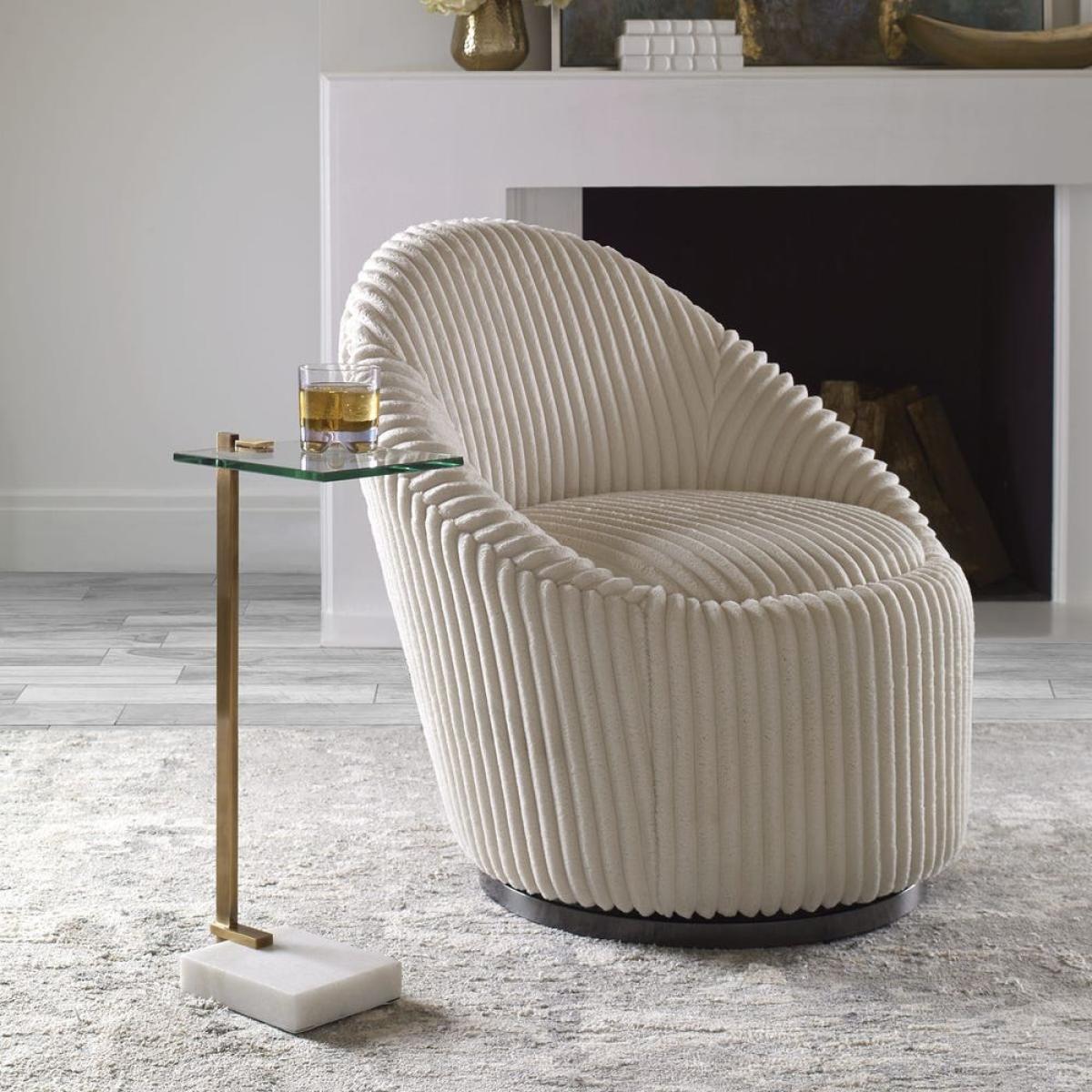 Butler Accent Table, White - Image 4