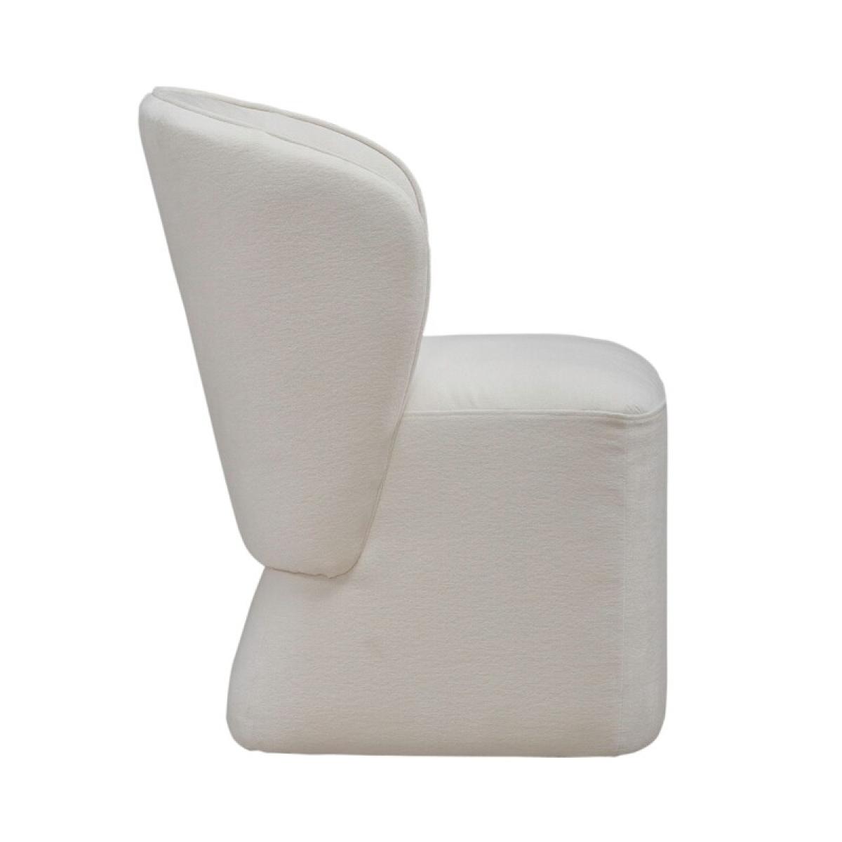Accent Dining Chair w/ Casters - Ivory - Image 7