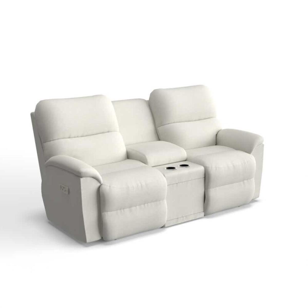 Brooks Power Reclining Sofa W/ Console Headrest & Lumbar - Image 3