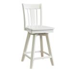 Hampton Collection - 24'' San Remo Swivel Pure White Stool