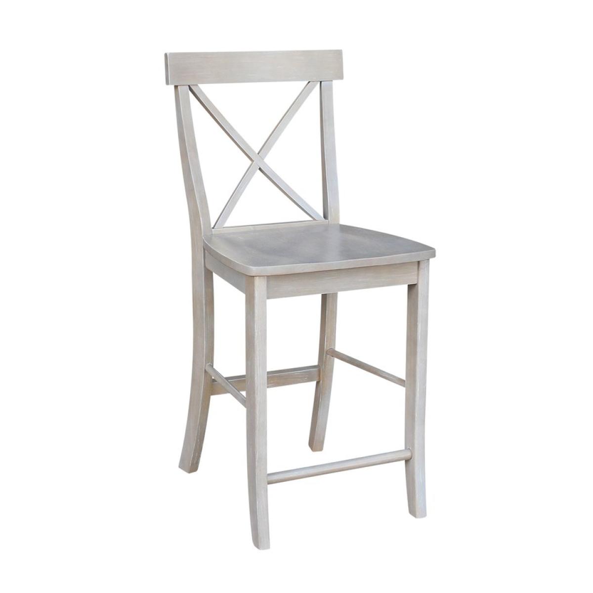 Dining Essentials - X-Back Stool in Taupe Gray - Image 2