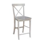 Dining Essentials - X-Back Stool in Taupe Gray