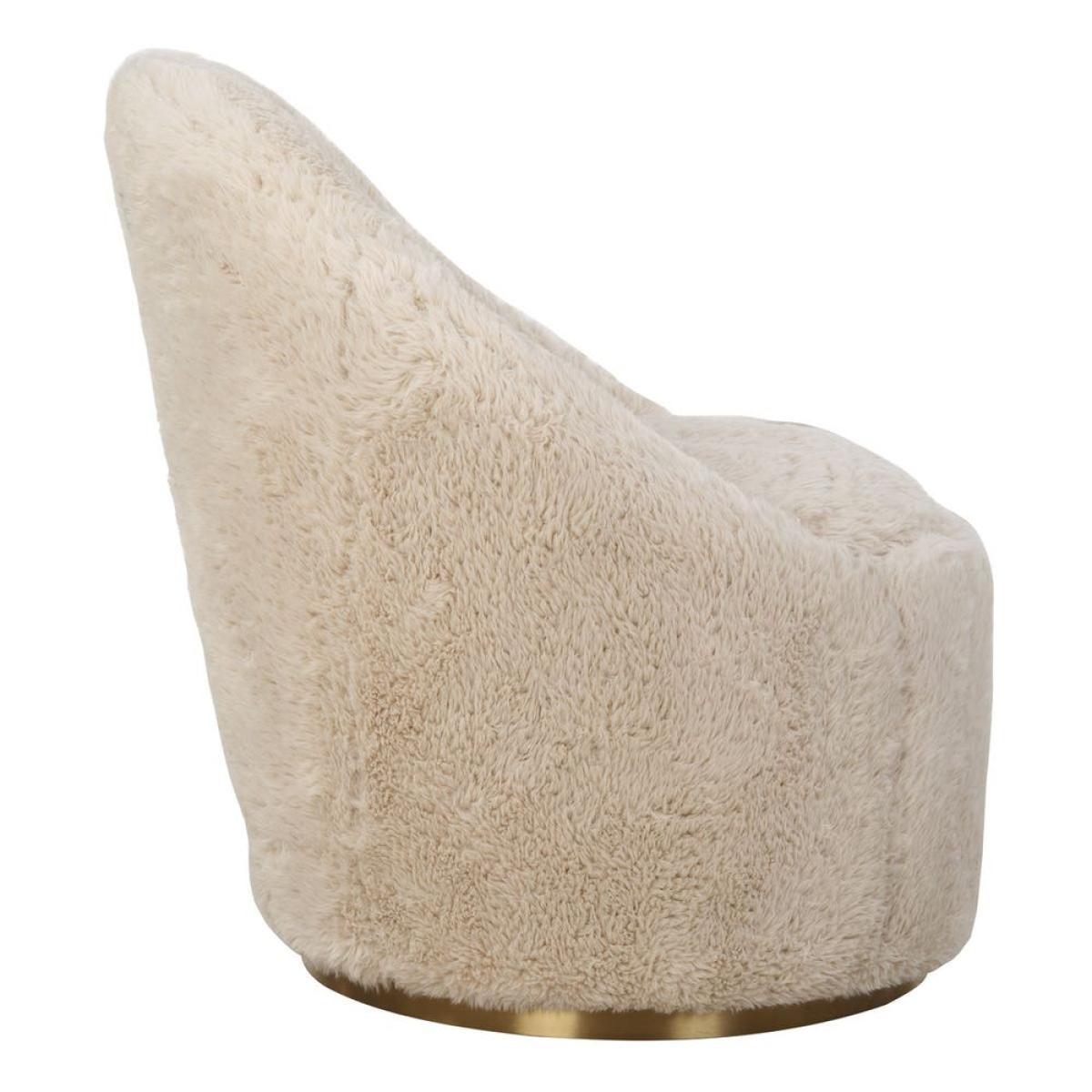 Crue Swivel Chair, Sheepskin - Image 6