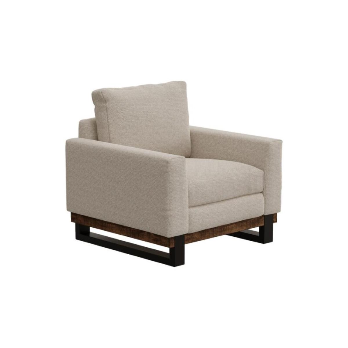 Metal & Wood Base, Armchair - Blackburn - Image 2