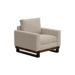 Metal & Wood Base, Armchair - Blackburn