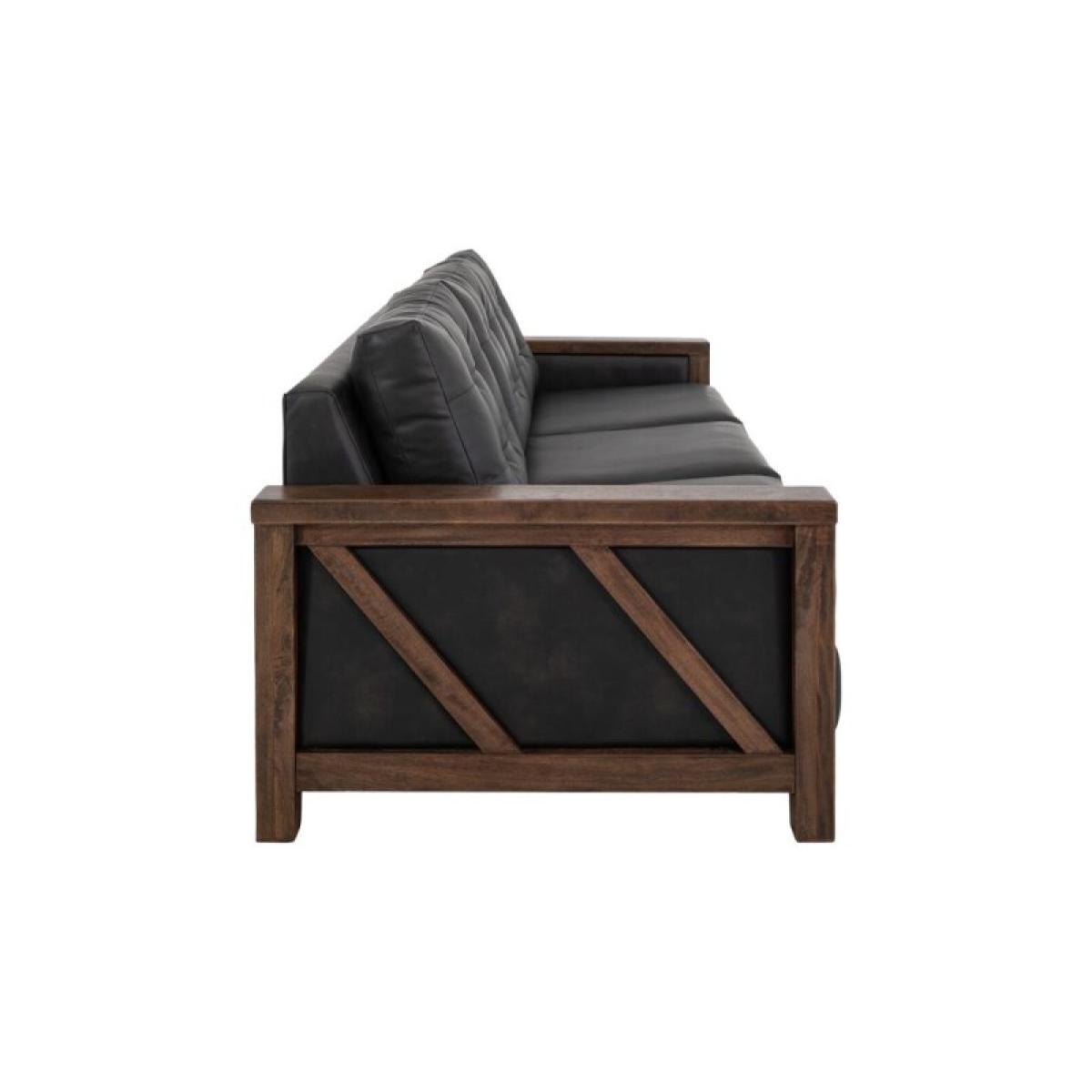 Wooden Frame, Upholstered Sofa - Walnut - Image 4