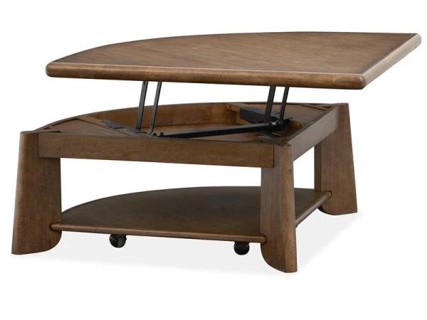 Tanner T6354-65 Pie Shaped Lift Top Cocktail Table w/Casters - Image 7