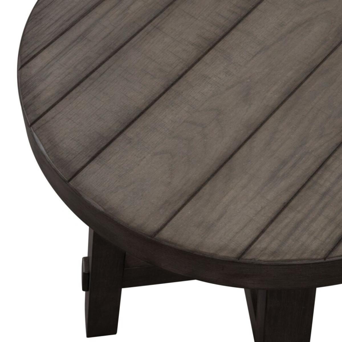 Modern Farmhouse Splay Leg Round End Table - Image 6