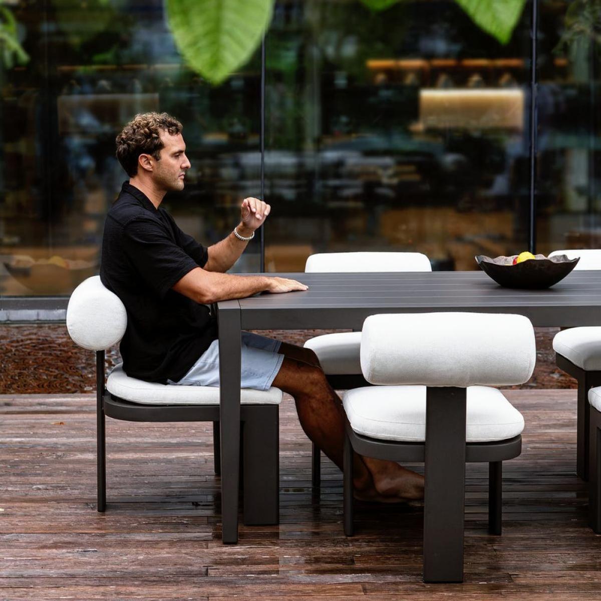 Bolster Back Outdoor Dining Chair - Image 14