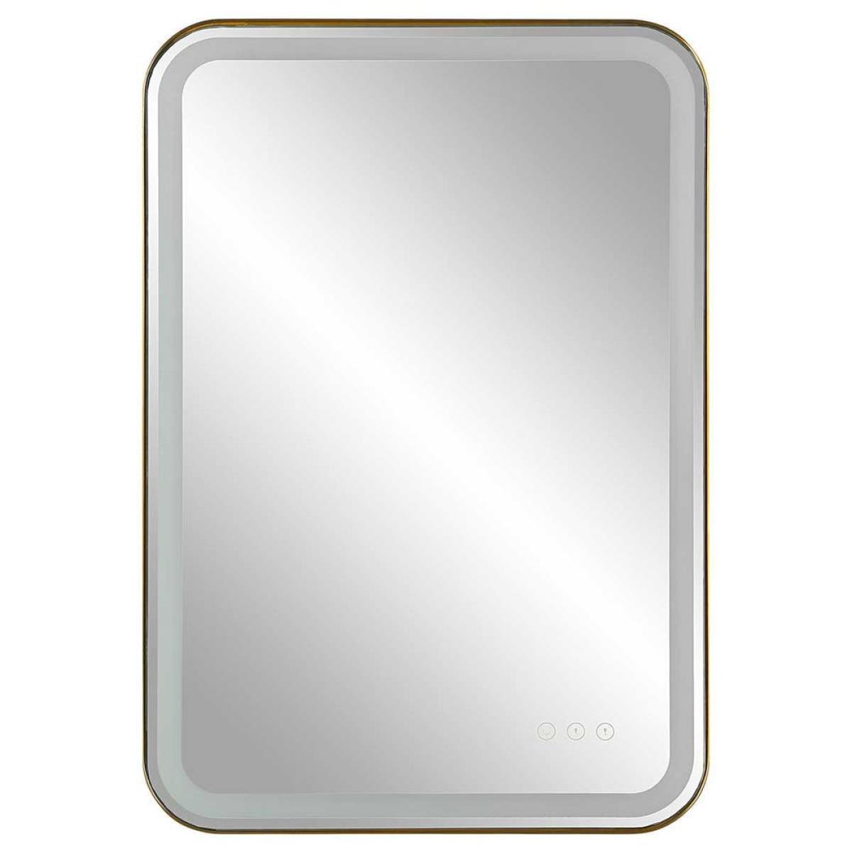 Crofton Lighted Vanity Mirror, Brass - Image 6