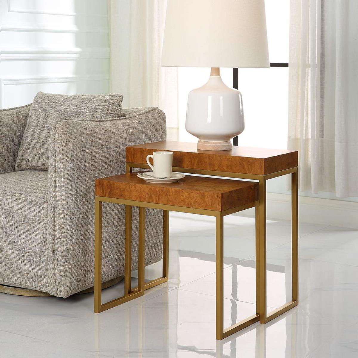 Burl-esque Nesting Tables, S/2 - Image 3