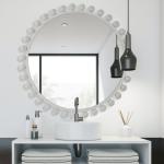 Cyra Round Mirror, White - Image 4