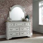 Magnolia Manor King California Upholstered Sleigh Bed, Dresser & Mirror, Chest, Night Stand - Image 3
