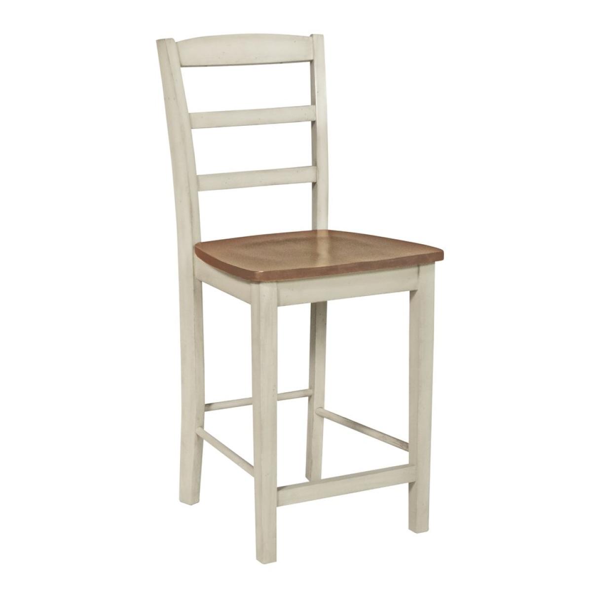 34952e4707417f8383041d1f133612a5 Dining Essentials - 24" Madrid Counter Stool in Hickory and Shell - Image 1