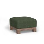 Wooden Frame & Base, Upholstered Square Ottoman - Samba