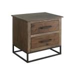 2 Drawer, Nightstand - Natural Teca