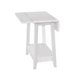 Destinations Collection - Drop Leaf Side Table in Pure White