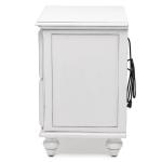 Monaco Blanc 2 Drawer Electrified Nightstand - Image 7
