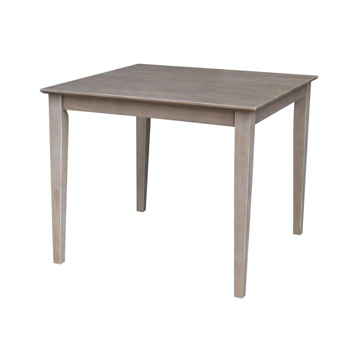 Dining Essentials - 36'' Square Table Top w/ 30'' Shaker Legs in Taupe Gray - T09-3636T - Image 2