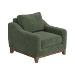 Wooden Frame & Base, Armchair - Olivo