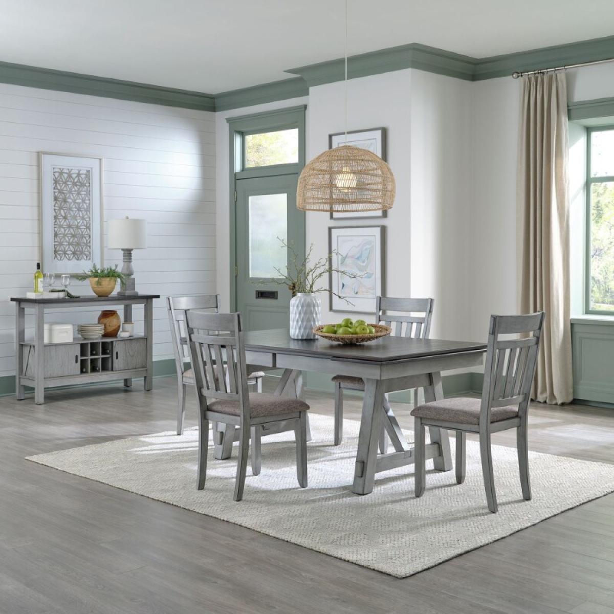 Newport 5 Piece Trestle Table Set - Image 2