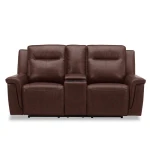 Avery Loveseat w/Console P2 - Cognac - Image 5
