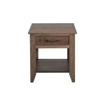 1 Drawer, 1 Shelf, End Table - Natural Teca - Image 3
