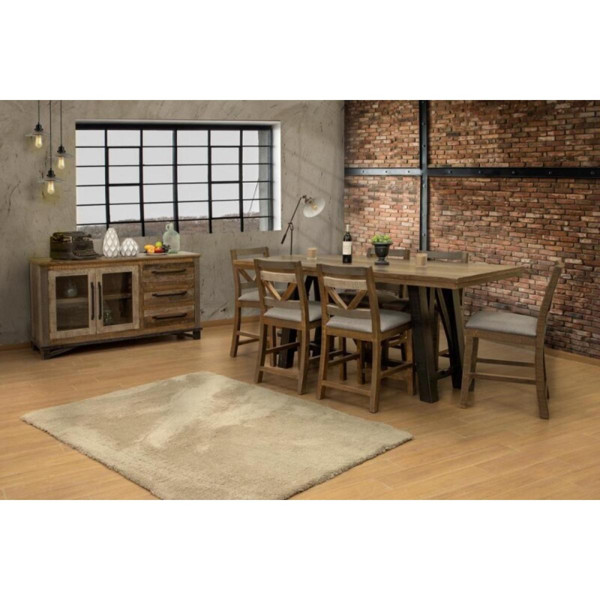 Loft Brown, Rectangular Counter Dining Table - Loft Brown - Image 5