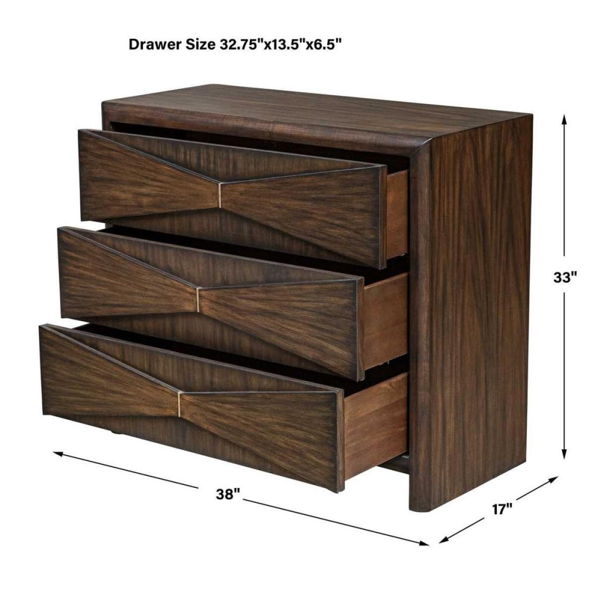 Bowtie 3 Drawer Chest - Image 9