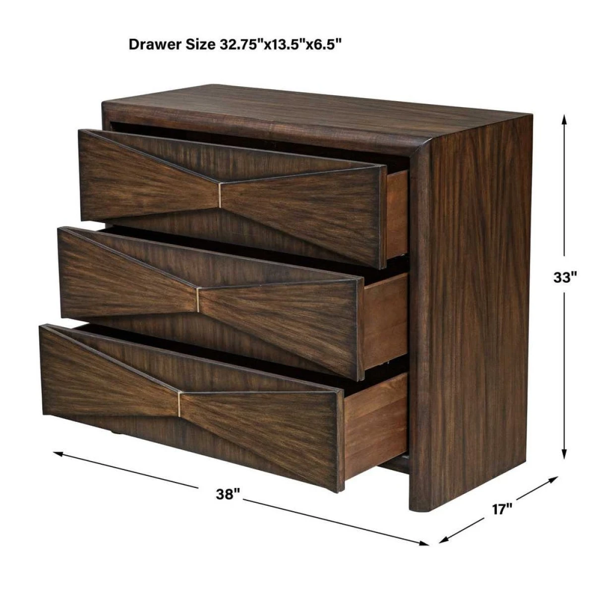 Bowtie 3 Drawer Chest - Image 8