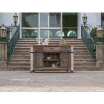 3 Drawer, 2 Sliding Doors, 4 Mesh Doors Wood Island - Antique - Image 4