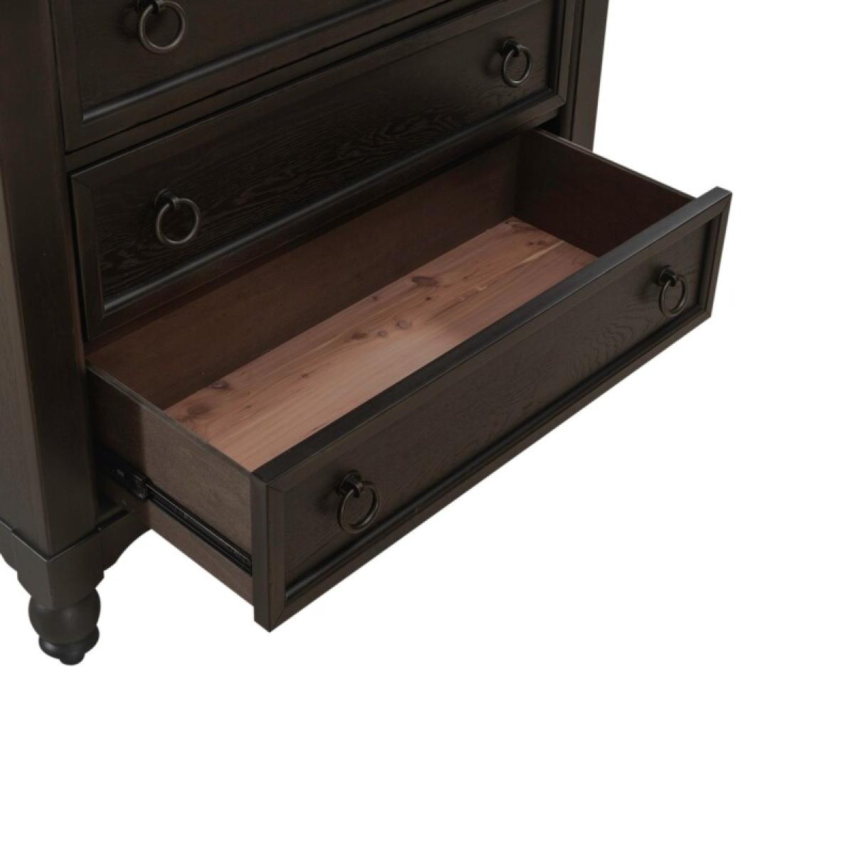 Americana Farmhouse 5 Drawer Chest - Black - Image 9