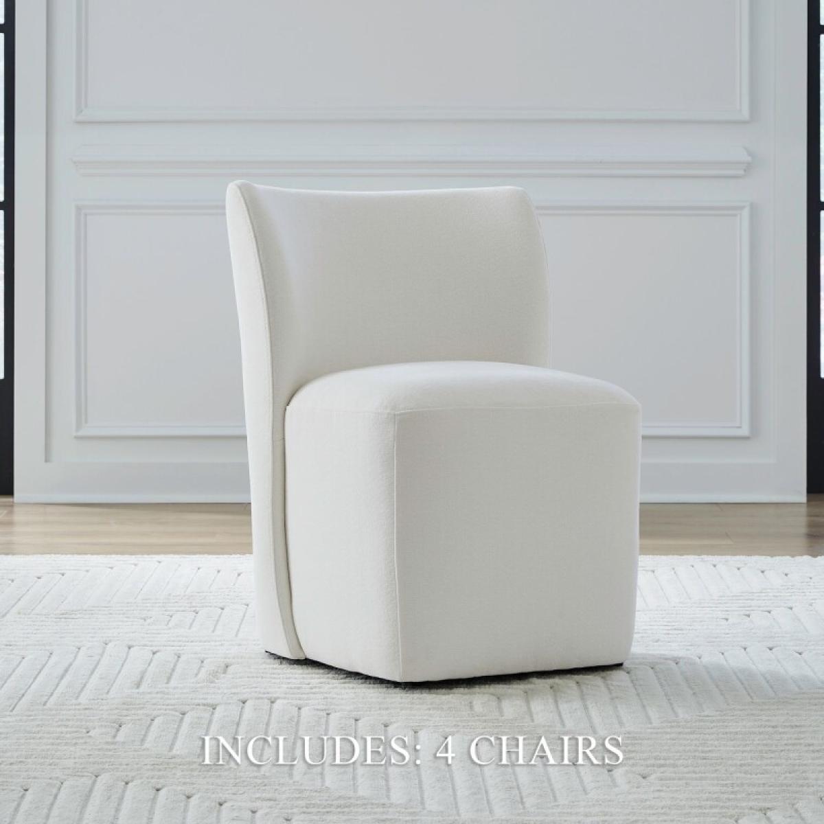 Ivory Accent Dining Chairs - Set of 4 - Image 2