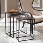 Coreene Nesting Tables, Black, S/3 - Image 4