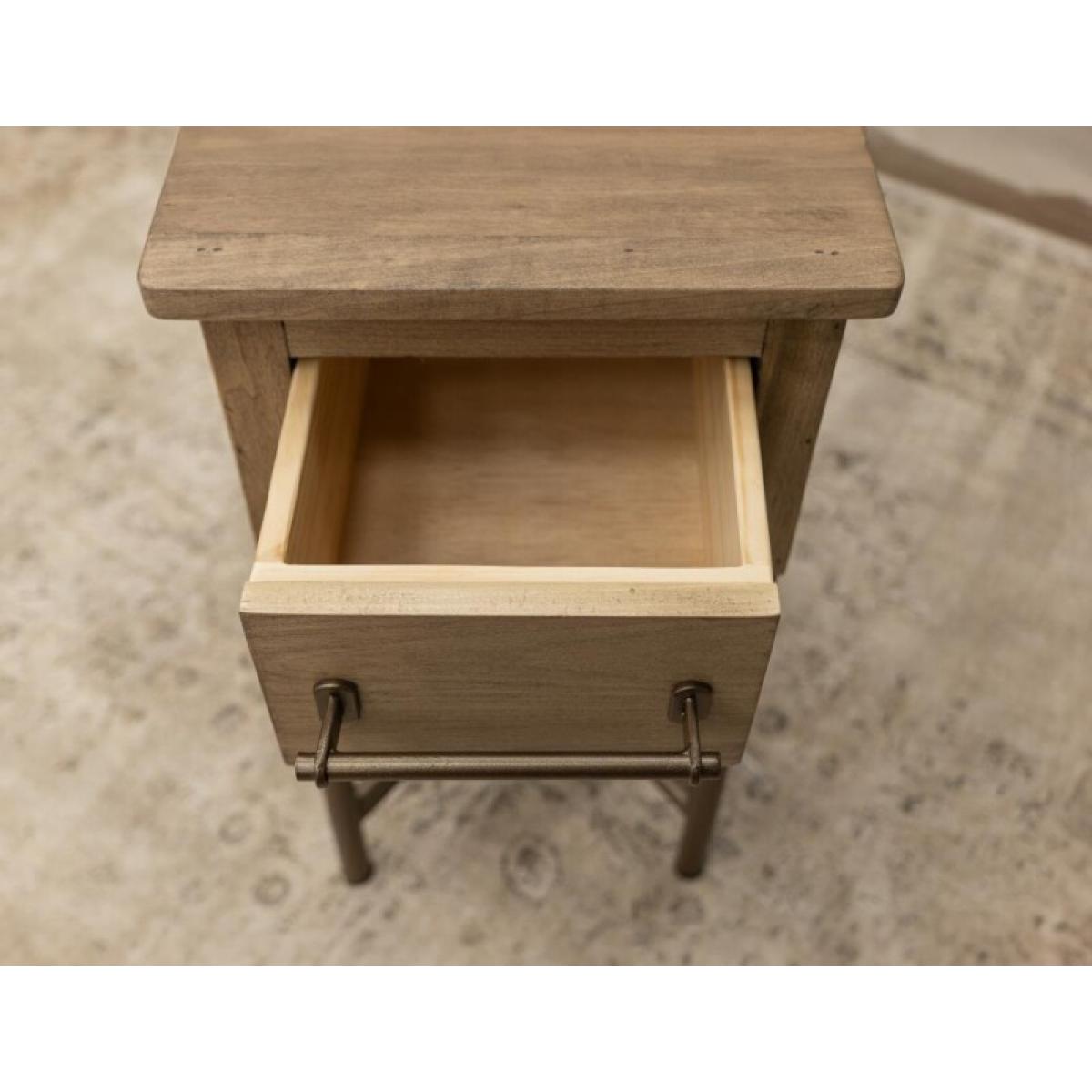 Metal Base Chairside Table - Bernabe - Image 5