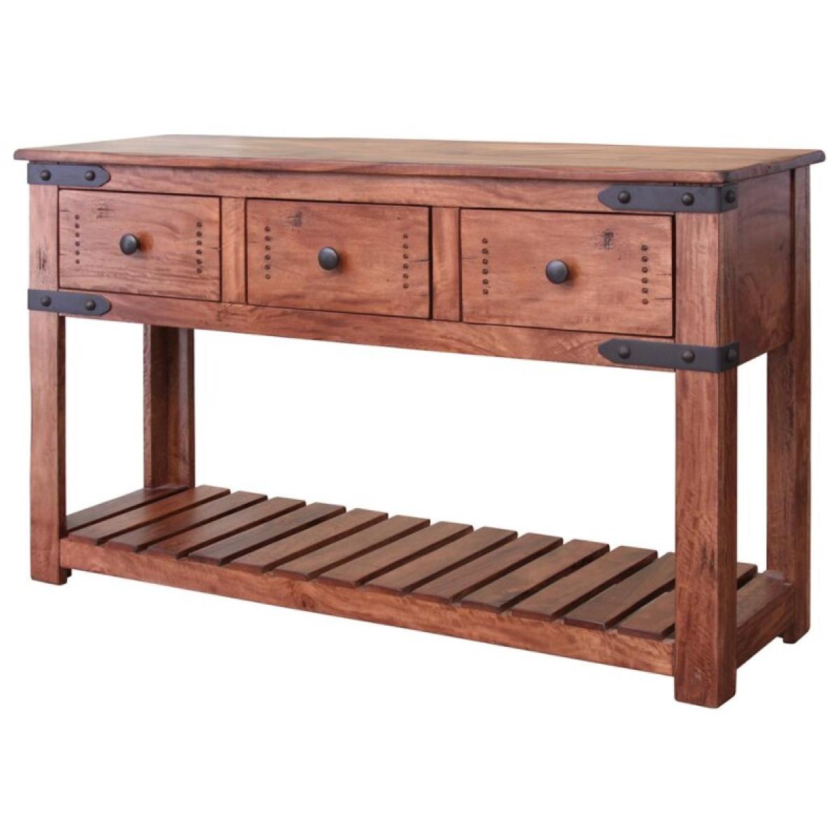 3 Drawer Sofa Table - Parota II - Image 7
