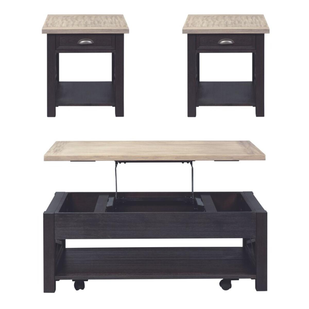 Heatherbrook Opt 3 Piece Set (1-Cocktail 2-End Tables) - Image 3