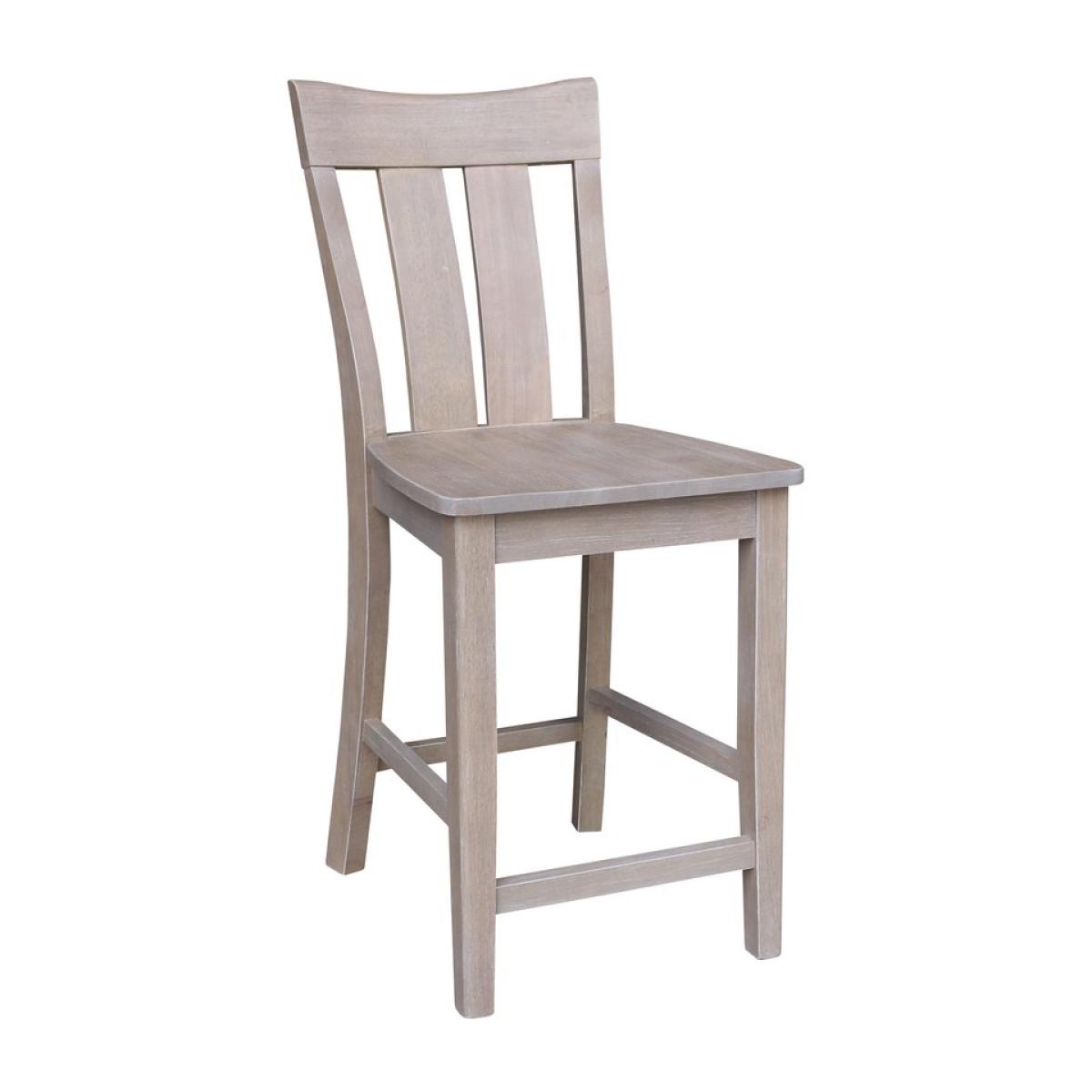 Cosmopolitan Collection - 24'' Ava Stool in Taupe Gray - Image 2