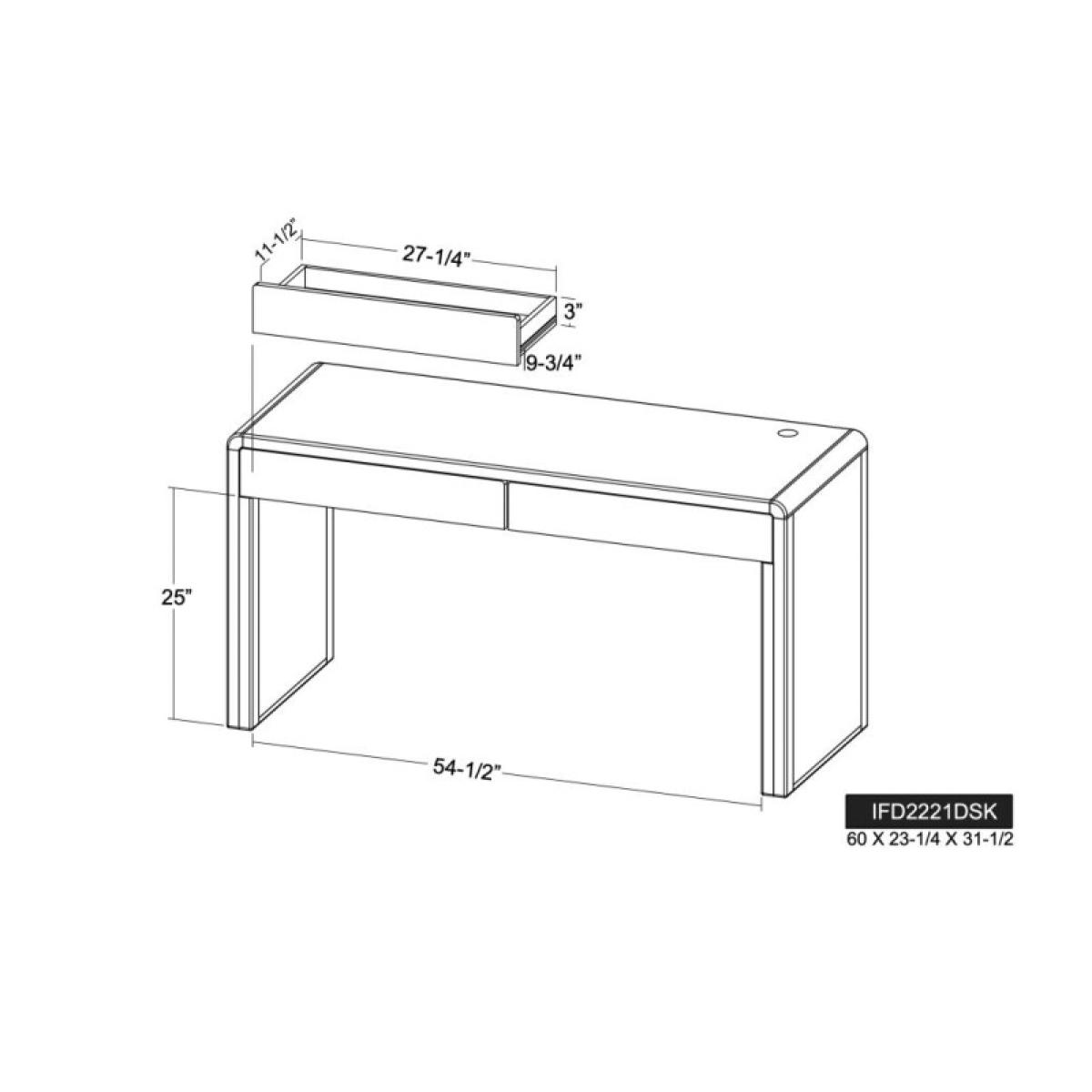 2 Drawer, Desk - Tamesis - Image 11