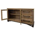 3 Drawer 2 Doors Buffet - Loft Brown - Image 5