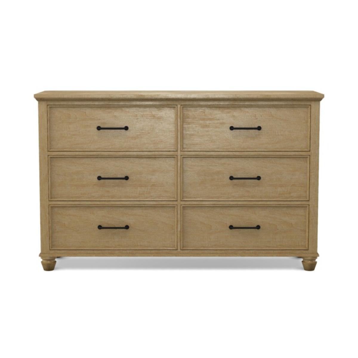 Vista Bedroom 6-Drawer Dresser - Image 5