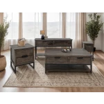 Dark Mita 4 Drawer, 1 Shelf Cocktail Table - Image 3