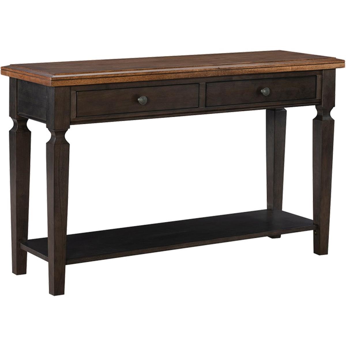 3bbdc50cf4f4634cb88c7d2ae11ce072 Home Accents - Vista Sofa Table in Hickory & Coal - Image 1