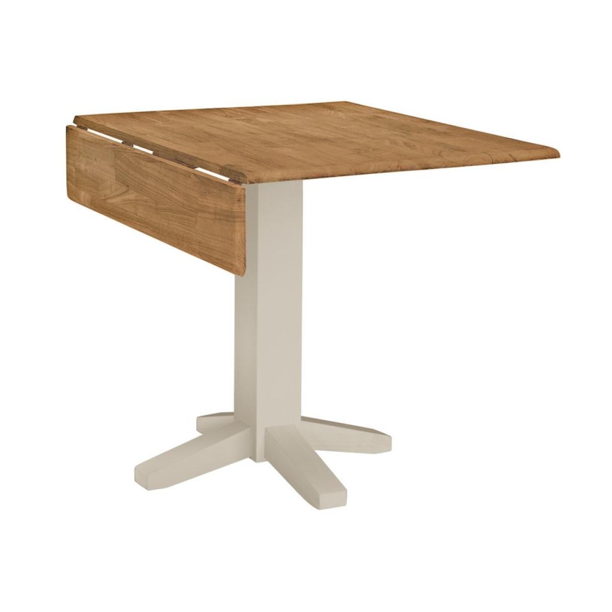 Dining Essentials - 36" Square Dropleaf Table in Hickory and Shell - Image 2