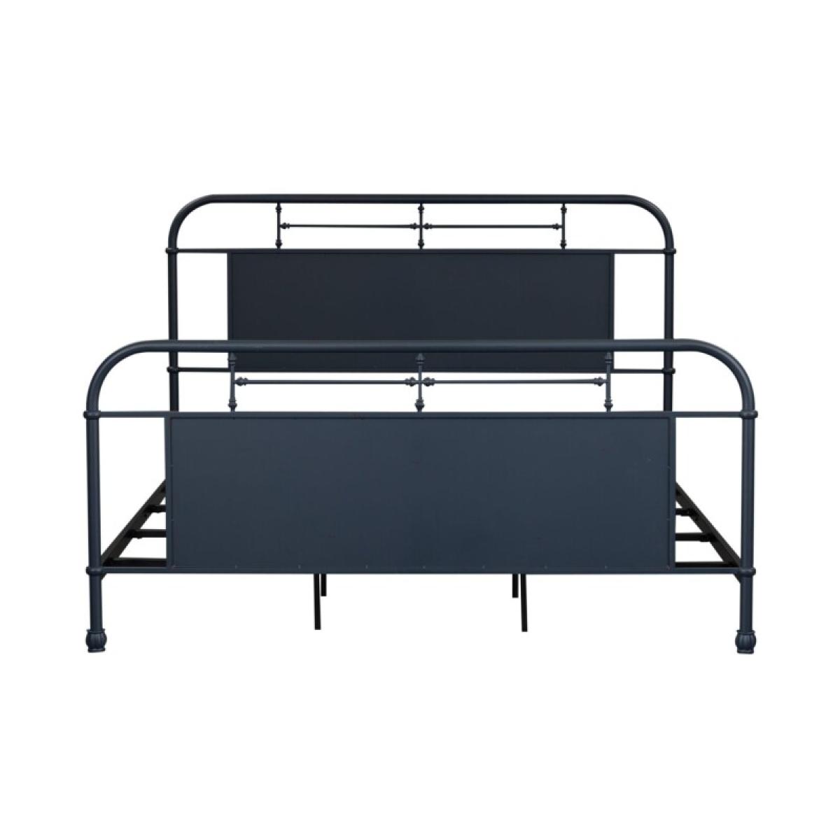 King Metal Bed- Navy - Image 4
