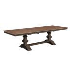 Vista Collection Extension Table Top and Banks Trestle Base in Hickory and Coal - T145-42110XXB
