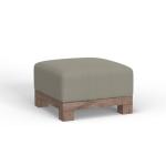 Wooden Frame & Base, Upholstered Square Ottoman - Samba