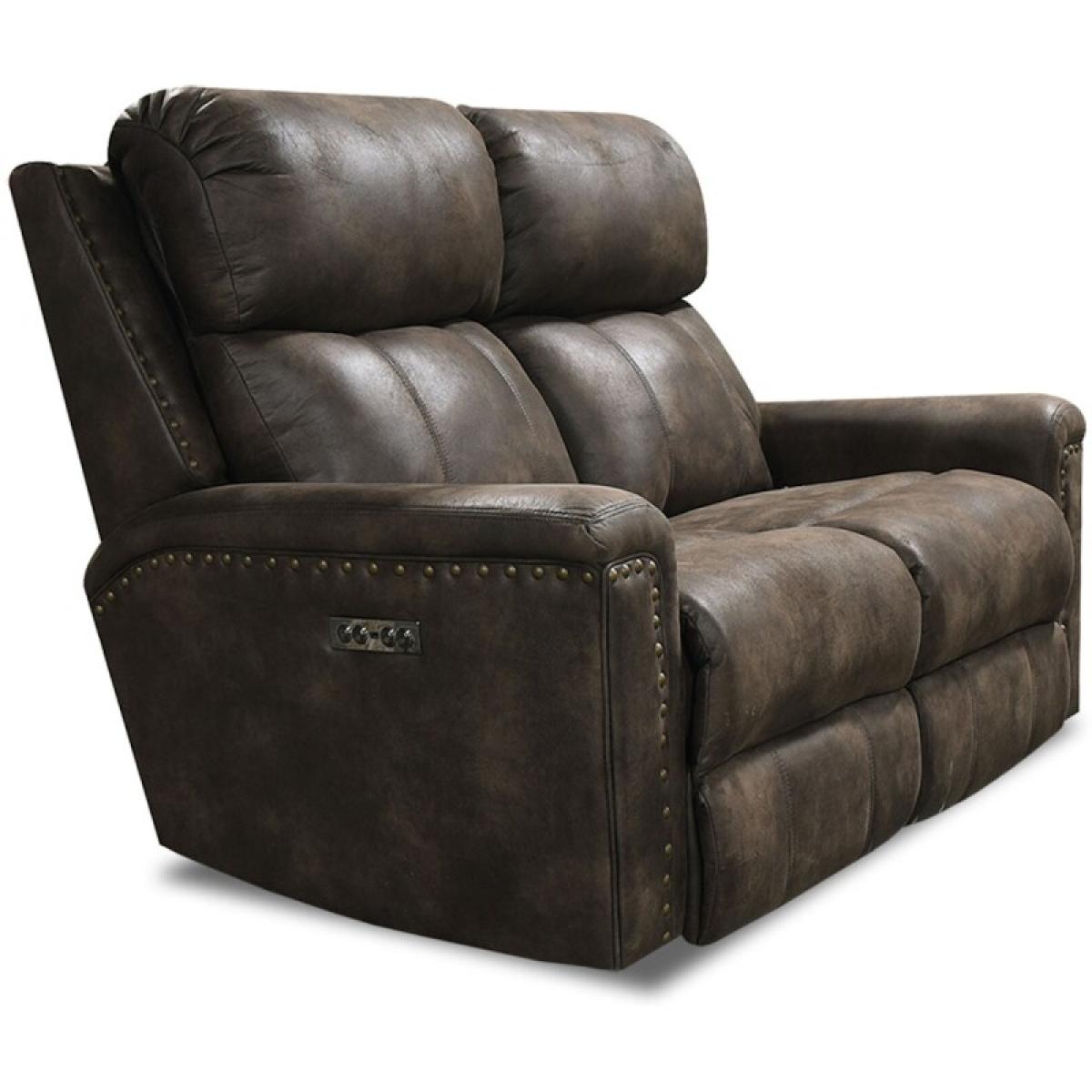 Double Reclining Loveseat With Nails - Image 2