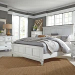 Allyson Park King Panel Bed, Dresser & Mirror, Chest
